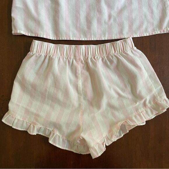 Crewcuts Striped Girls Baby Doll Frill Pajamas Summer Size M 8-9 - Picture 7 of 11
